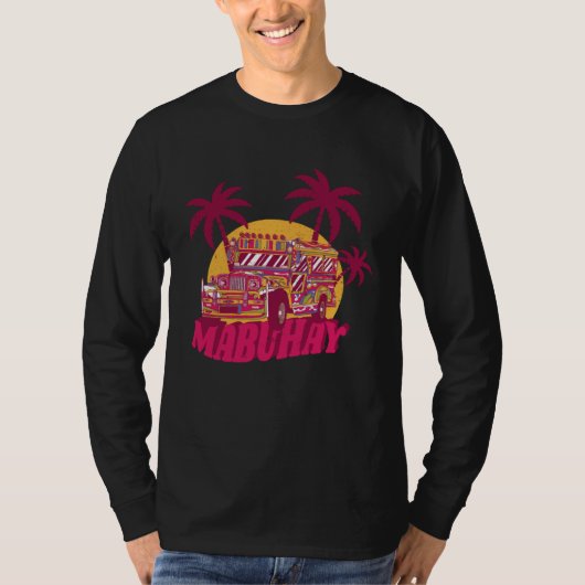 T-shirt Hawaii Philipines bus coloured psy (Devant)
