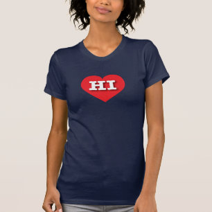 T-shirt Hawaii Red Heart - J'aime HI