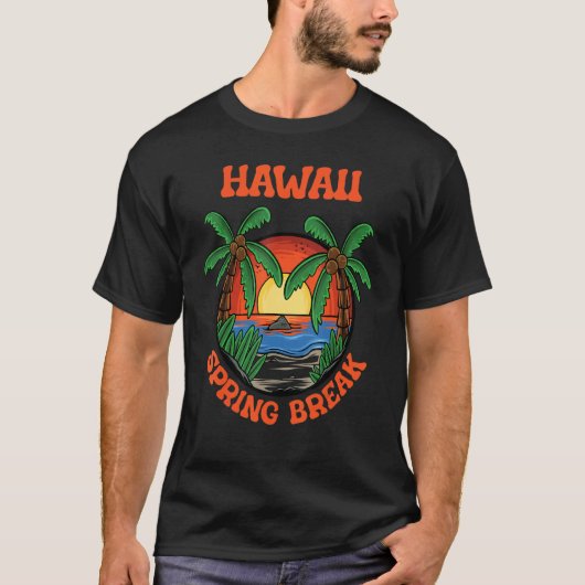 T-shirt Hawaii Spring Break School Vacation Beach Trip Col (Devant)
