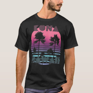 T-shirt Hawaii Sunset Sun Surf Throwback Retro 80s