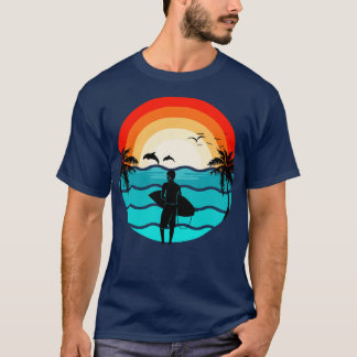 T-shirt Hawaii Surf Retro Illustration Surfer