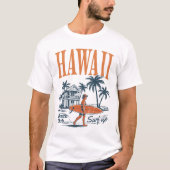T-shirt Hawaii Surf Up Beach Club (Devant)
