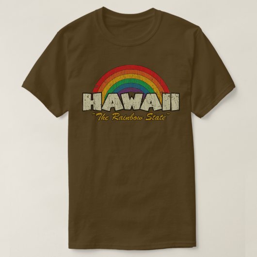 T-shirt Hawaii The Rainbow State 1986 (Design devant)