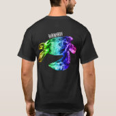 T-shirt Hawaii Tribal Honu Rainbow (Dos)