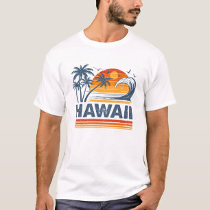 T-shirt Hawaii Vacances Coucher de soleil mignon les année