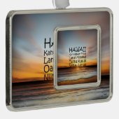 T-SHIRT Hawaii Verzilverd Kader Ornament (Rechts)