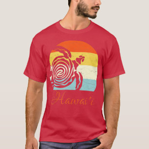 T-shirt Hawaii Vintage Rétro Tortue de mer Hawaii vacances