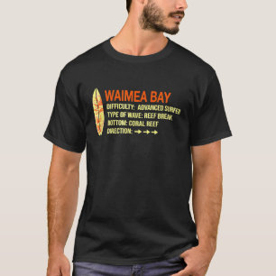 T-shirt Hawaii Waimea Bay Surf Rapport Hawaiian Surfing