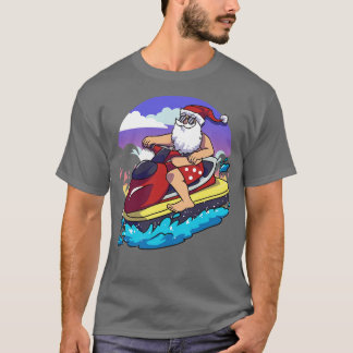 T-shirt Hawaiian Christmas Santa Claus Jet Ski