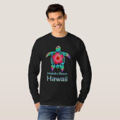 T-shirt Hawaiian Colorful Sea Turtle Makaha Beach Hawaii (Devant entier)