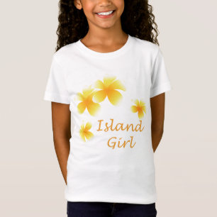 T-Shirt Hawaiian Girl Tropical Floral Girls Babydoll