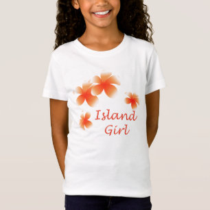 T-Shirt Hawaiian Island Girl Tropical Floral Luau