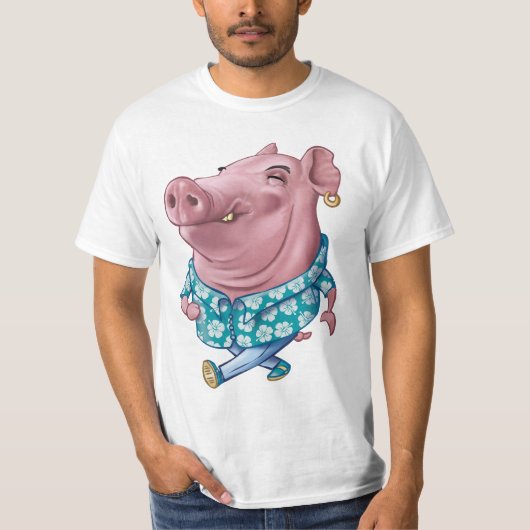 T-shirt Hawaiian Pig (Devant)