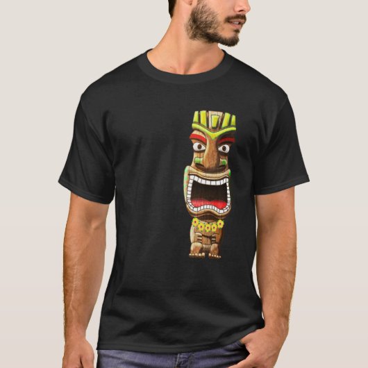T-shirt Hawaiian Polynesian Tiki Statue (Devant)