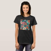 T-shirt Hawaiian Tropical Flower Leaf Pattern Beach Vacati (Devant entier)