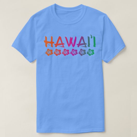 T-shirt HawaiiHibiscus FlowersSunset ColorsClassic  (Design devant)