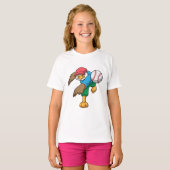 T-shirt Hawk au baseball avec batte de baseball (Devant entier)