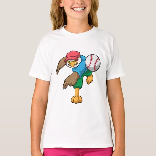 T-shirt Hawk au baseball avec batte de baseball (Devant)