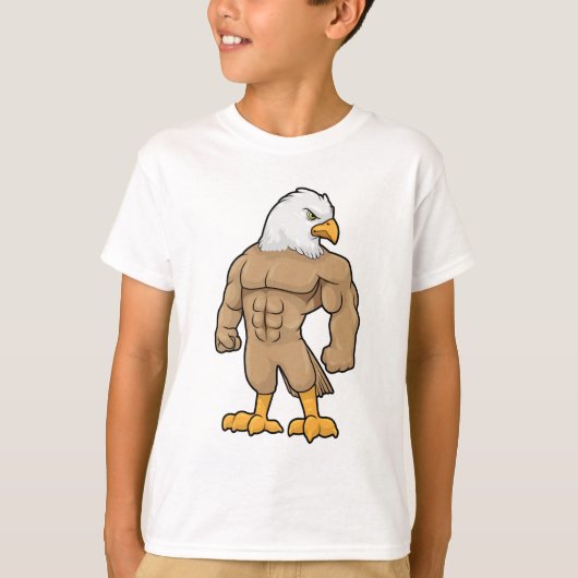 T-shirt Hawk en Bodybuilder avec six pack (Devant)