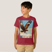 T-shirt "Hawk in Flight - Freedom & Power conçu " (Devant entier)