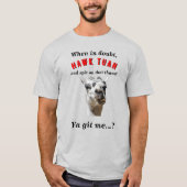 T-shirt Hawk tuah cracher llama nouveauté parodie LT (Devant)