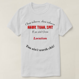 T-shirt Hawk Tuah personnalisable emplacement LT