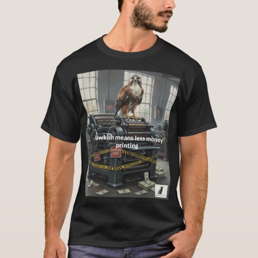 T-shirt Hawkish Signifie Moins D'Impression D'Argent (Devant)