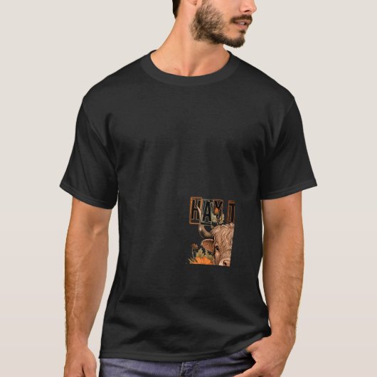 T-shirt Hay Fall Highland Vache Citrouille Western Country (Devant)