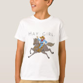 T-shirt Hay fille hey fille cheval drôle (Devant)