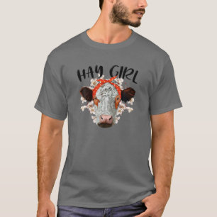 T-shirt Hay Girl Heifer Farmer Vache Bandana