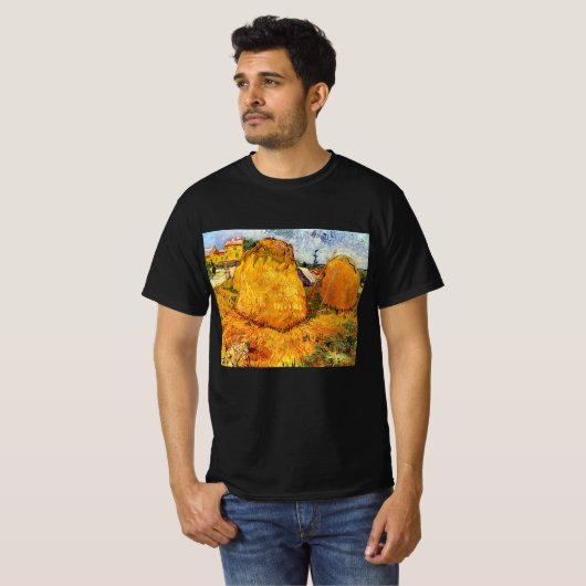 T-shirt Haystacks en Provence par Vincent van Gogh (Devant entier)