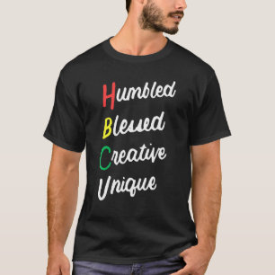 T-shirt Hbcu Africain Humbled Blessé Créatif Unique Noir