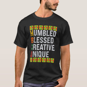 T-shirt Hbcu Africain Humbled Blessé Créatif Unique Noir