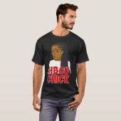 T-shirt HBCU Chick Red et White Braids Grad ou étudiant (Devant entier)