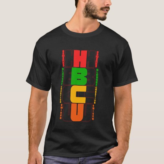 T-shirt HBCU Honoré Créatif Unique Noir Éduqué (Devant)