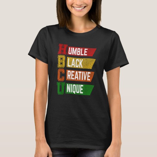 T-shirt HBCU Humble Black Creative Unique Vintage (Devant)