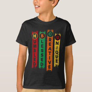 T-shirt HBCU Humbled Blessed Creative Unique Black College