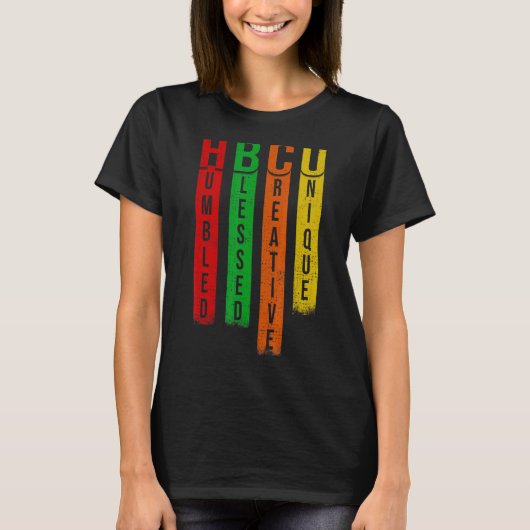 T-shirt Hbcu Humbled Blessed Creative Unique Black College (Devant)