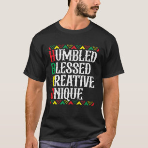 T-shirt HBCU Humbled Blessed Creative Unique Historique Af