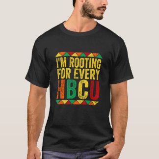 T-shirt HBCU Mois de l'histoire des Noirs Je soutiens pour