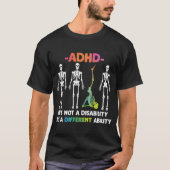 T-shirt HDA Non Handicap Différentes Capacités Skeleton (Devant)