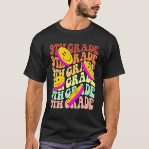 T-shirt hé 9e année enseignante Retour à l'école Rétro s