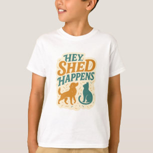 T-shirt Hé, ça arrive de perdre ses poils : humour sur les