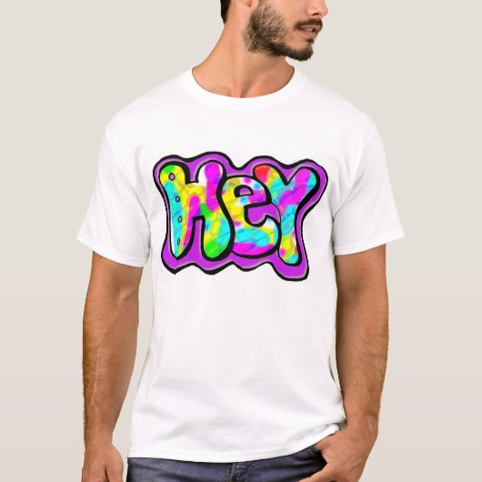 T-shirt hé et bye (Devant)