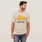 T-shirt Hé fille, foin (Devant entier)