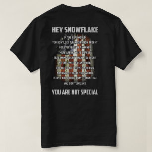 T-shirt Hé Flocon de Neige Tu n'es pas Spécial Drapeau Amé