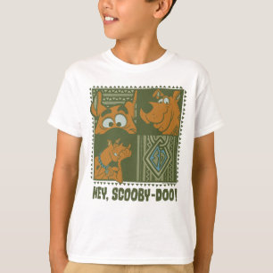 T-shirt Hé graphique de carré de tribal de Scooby-Doo