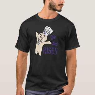 T-shirt He Hes Risen Doughboy Pillsbury Purple334