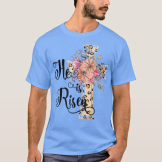 T-shirt He Is Risen Cute Jesus Christian Teen Girls Maman