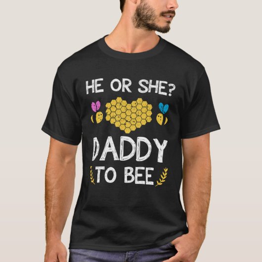 T-shirt He or she daddy to bee Future father to be (Devant)